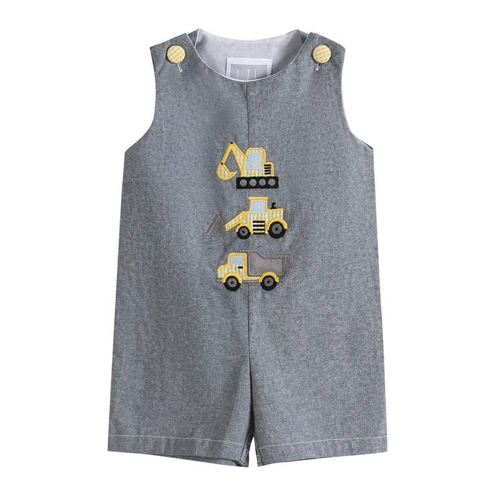 Lil Cactus - Wholesale Overalls - Baby - Gray Construction Shortalls