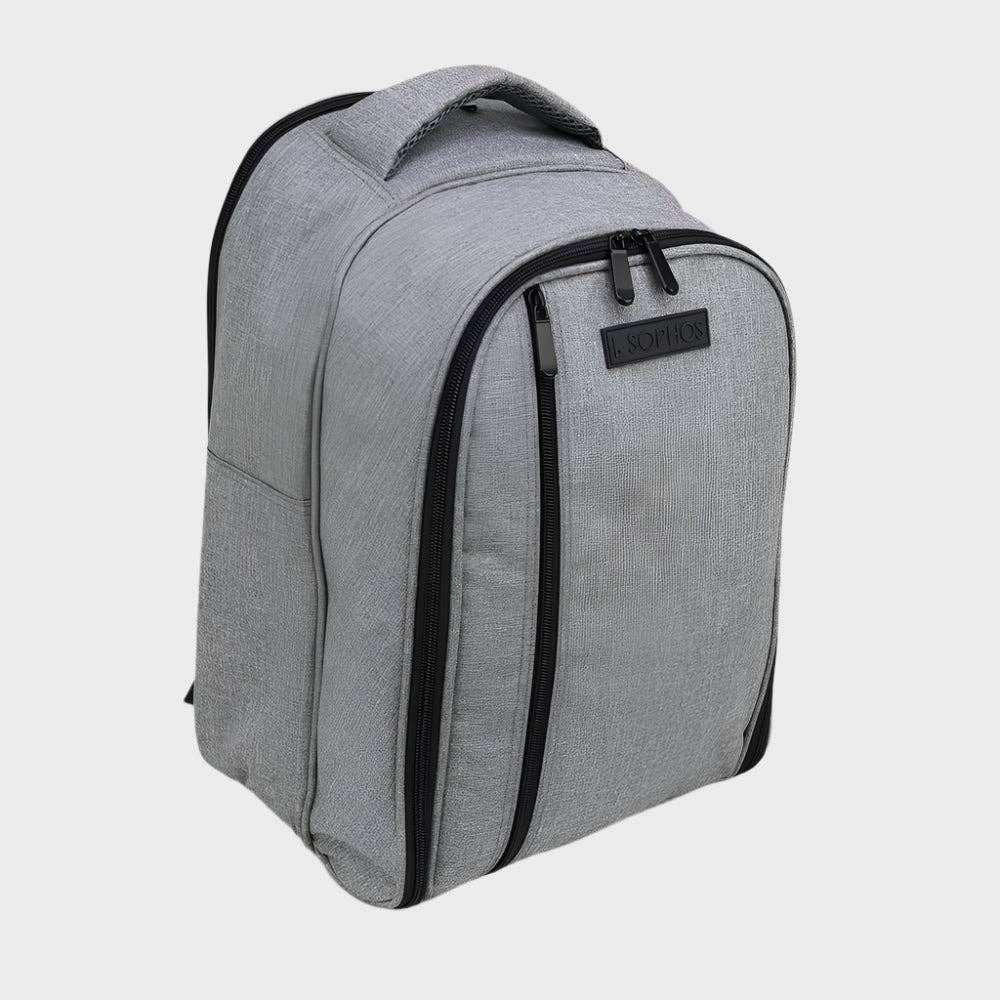Sophos – wholesale Cooler/cooler bag – Grey Cooler Backpack with Picnic Set1