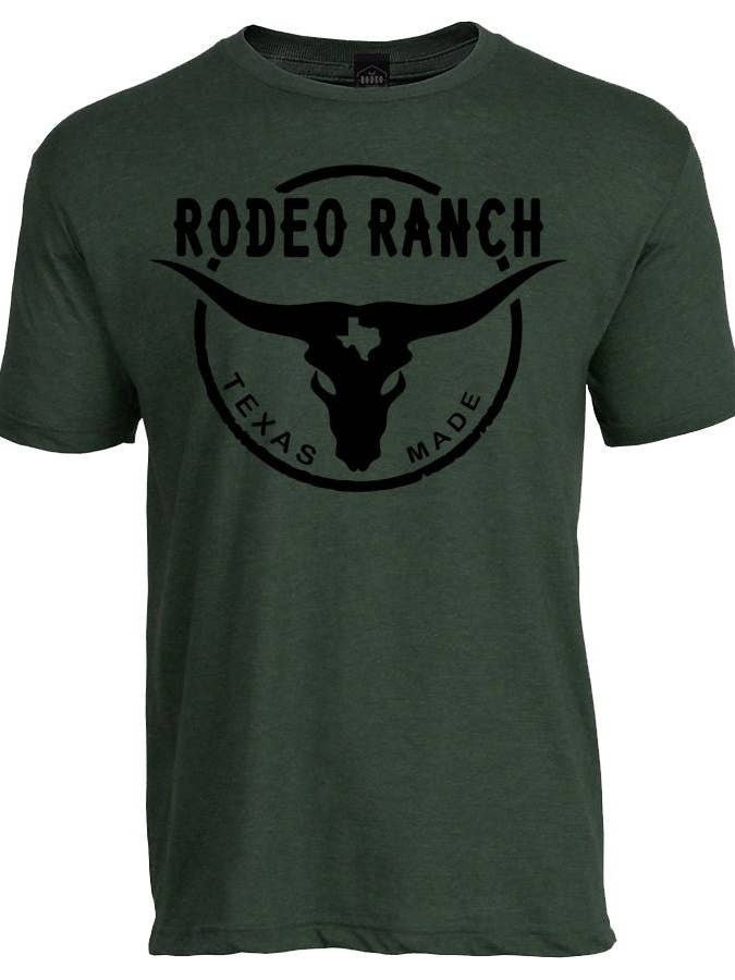 Rodeo Ranch Texas gemaakt overhemd met korte mouwen - Heather Forest voor wholesale door Rodeo Ranch