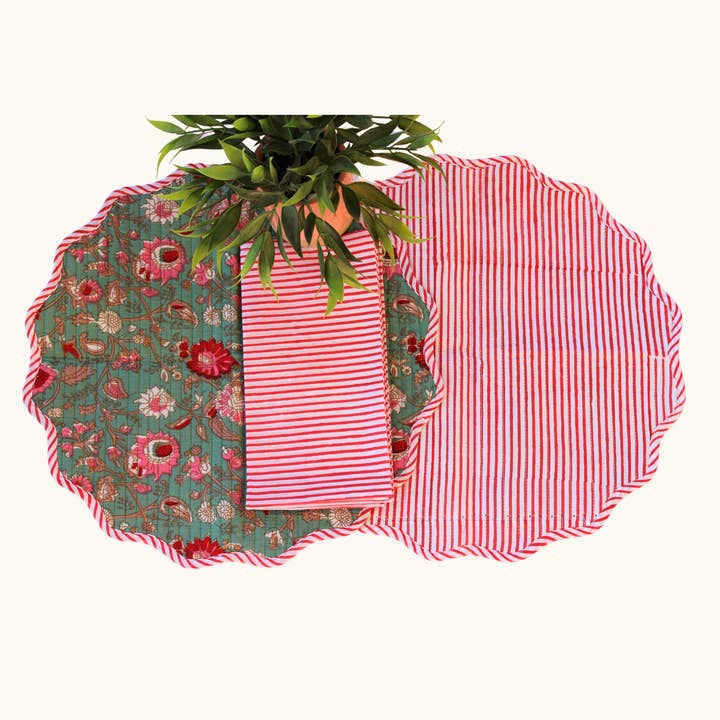 Olive Grove - Quilted Cotton Placemats (Set of 4) for wholesale by House of Alaan