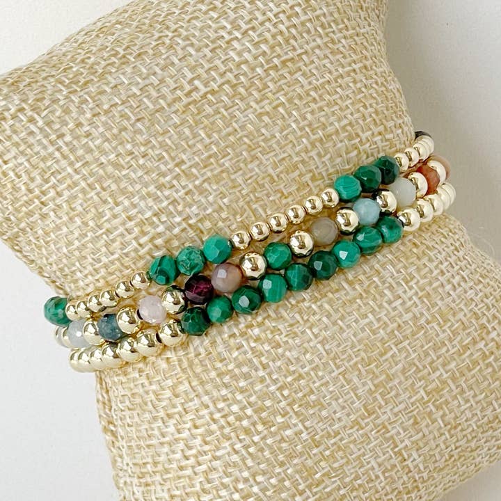 Fasetterad Malakit Fun Stack för wholesale av Marla Jade