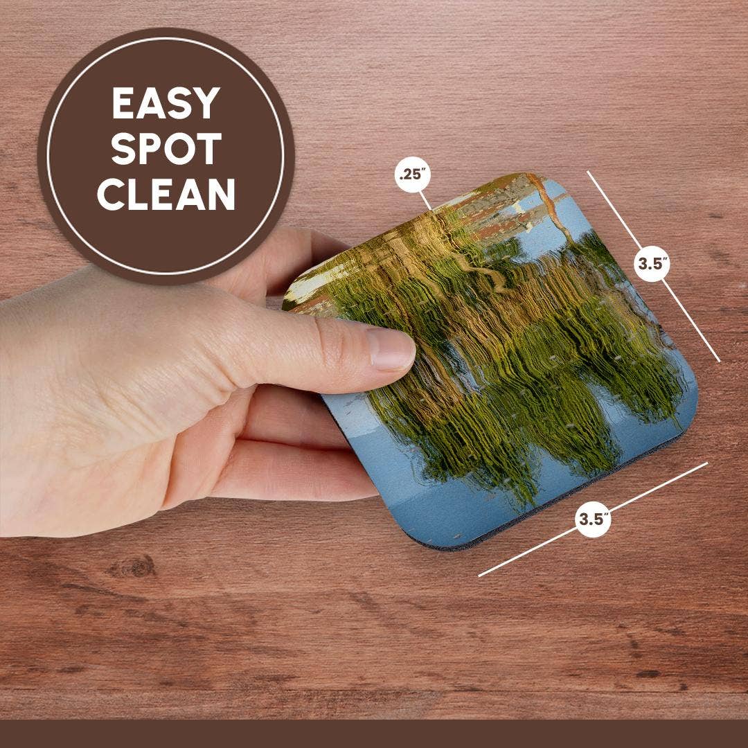 3dRose - Wholesale Coasters - 3dRose, Image of Pony Tail Palms Reflect In Water, Coaster13