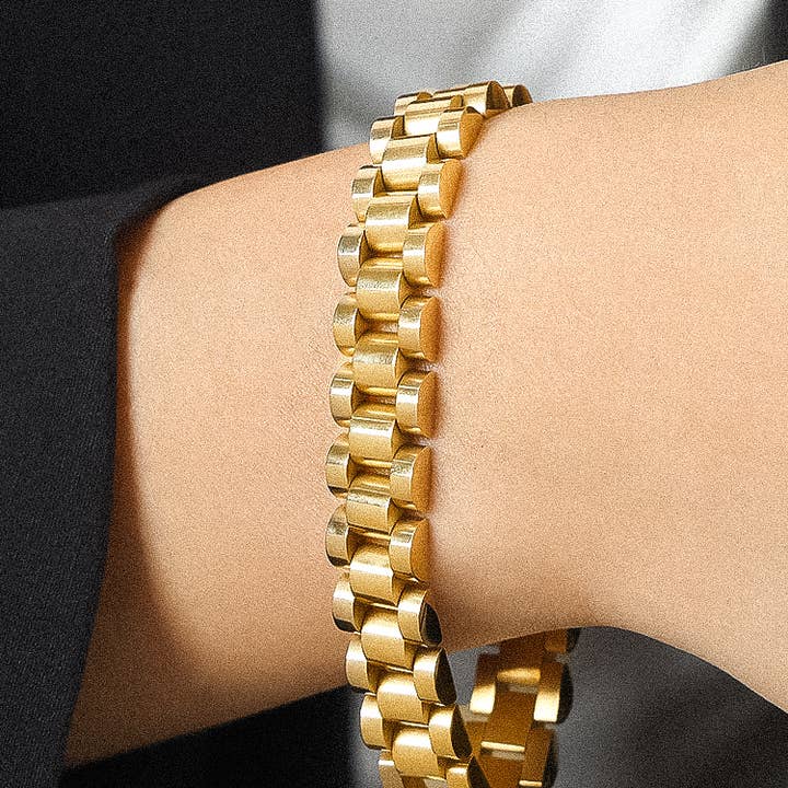 Yannick 18K Gold Non-Tarnish Watchband Bracelet for wholesale on Faire