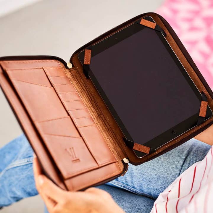 Étui de rangement en cuir pour iPad pour la vente par Vida Vida
