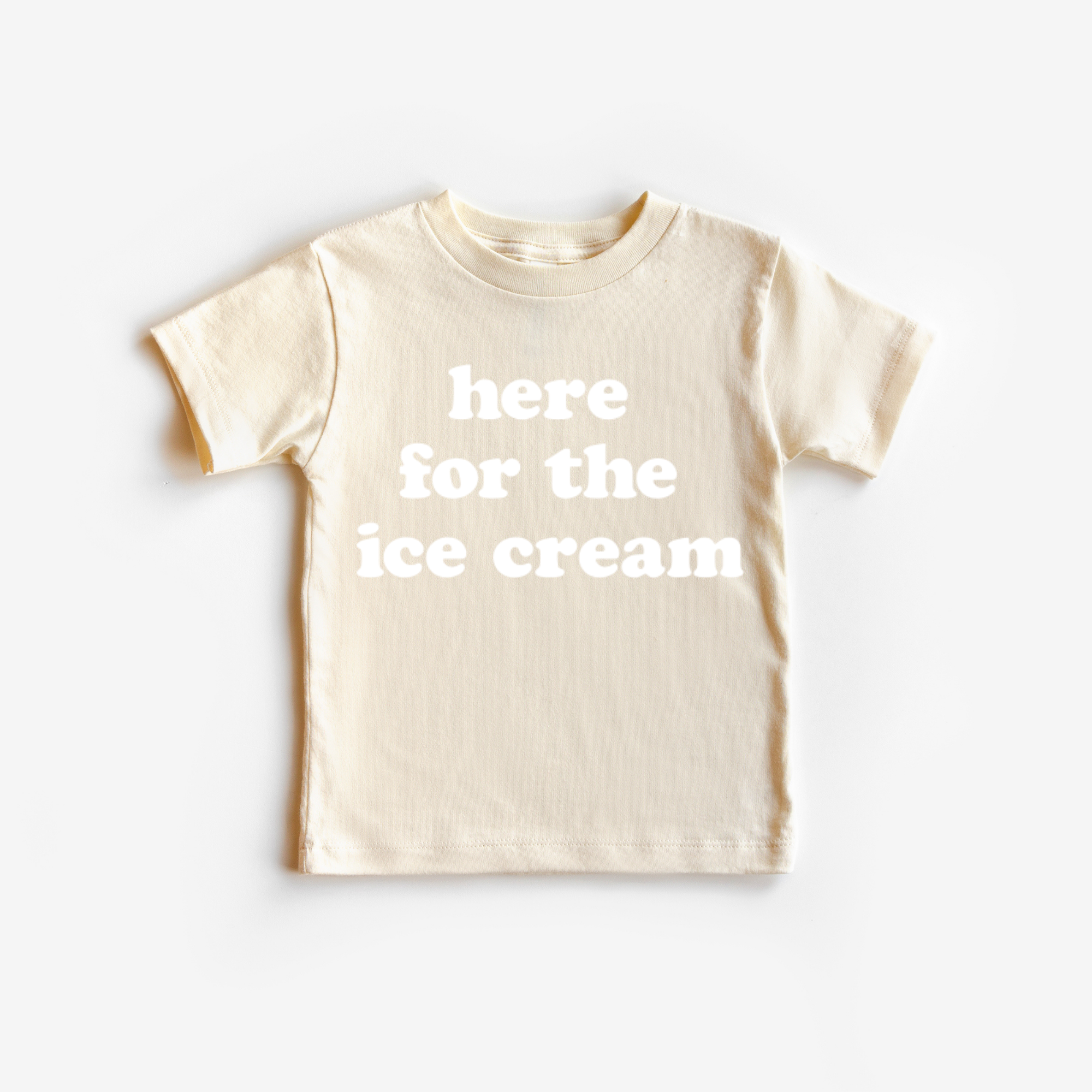 Benny & Ray Apparel - Wholesale Screen Printed T-Shirt - Kids - Here for the Ice Cream! Toddler and Youth Summer Shirt1