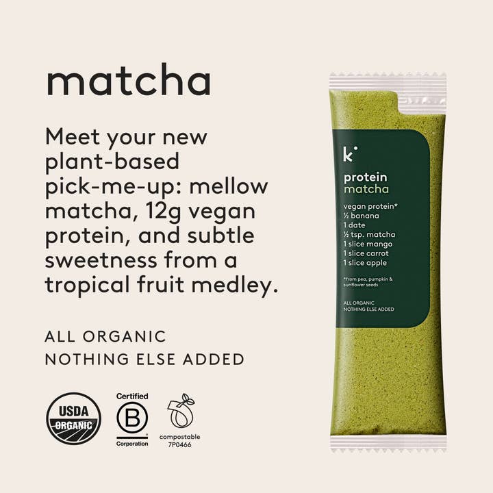 kencko - Wholesale Powdered Health Drink - Matcha Organic Fruit Protein Smoothie Mix (4 smoothies)3