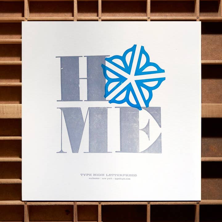 Home - Square - Rochester New York Letterpress Poster for wholesale by Type High Letterpress