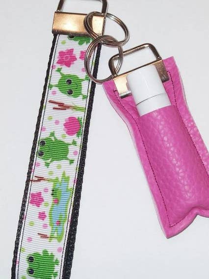 Frogs Keychain Wristlet und Chapstick Halter Set für den Großhandel von KSS Made - Handmade Keychain Wristlets