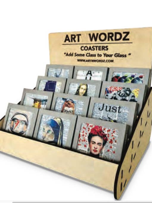 DISPLAY STEP COASTER per la vendita all'ingrosso da parte di ARTNWORDZ LLC