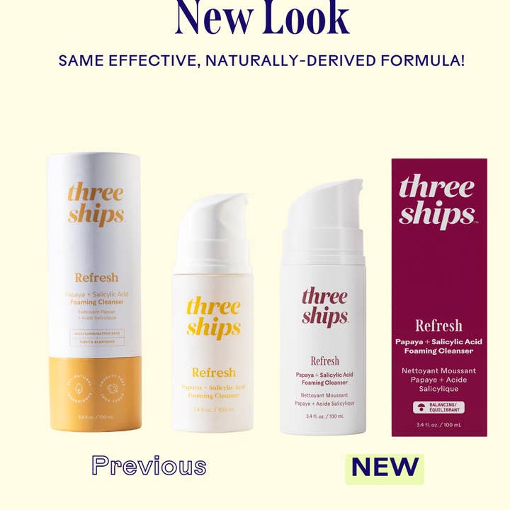 Three Ships (No Duties | Ships from US/CA | USMCA Compliant) - Vente Nettoyants pour le visage - Nettoyant Moussant Rafraîchissant Papaye + Acide Salicylique6