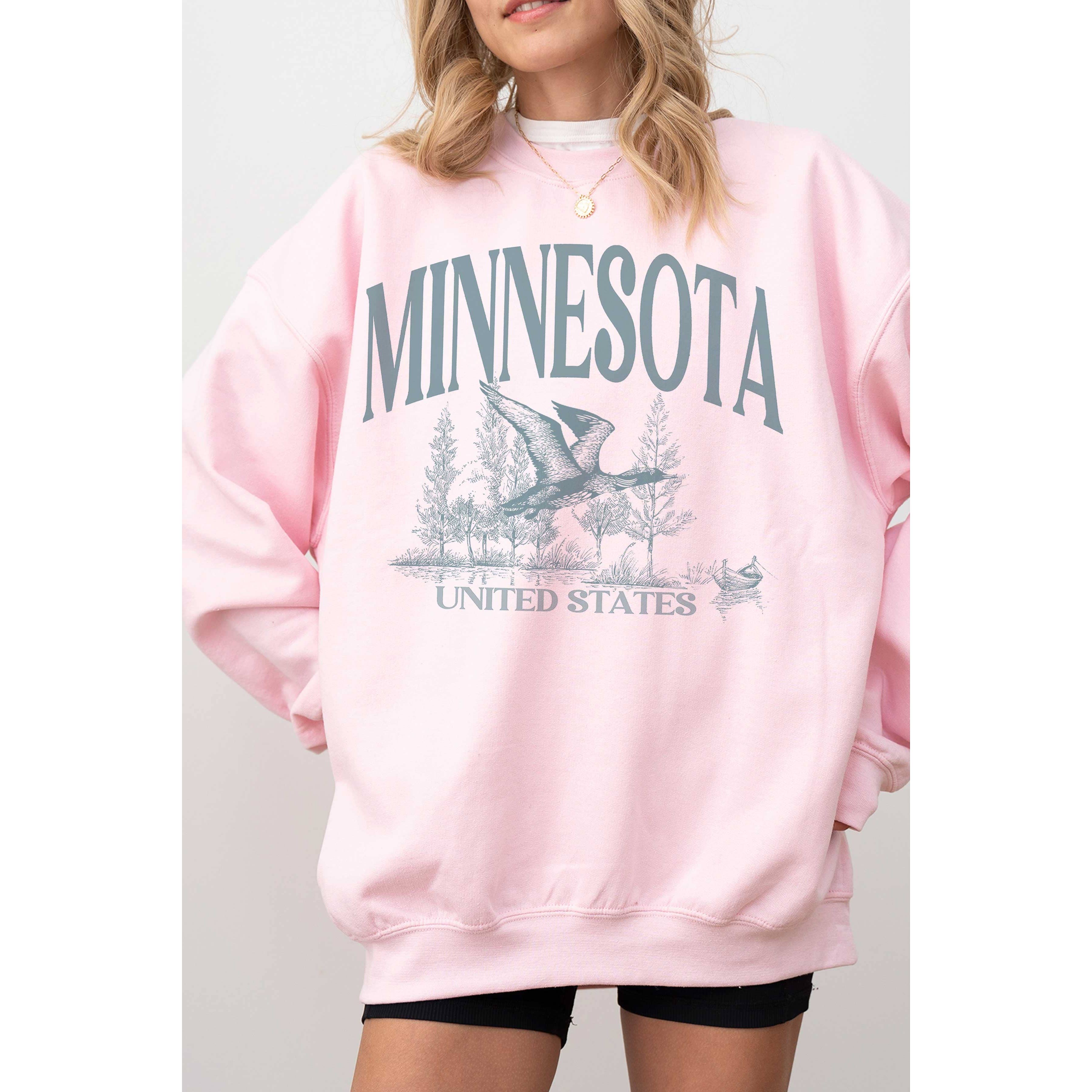 BLUME & CO. - Vendita all'ingrosso Felpa stampata - Donna - Felpa Grafica Oversize MINNESOTA ILLUSTRATION3