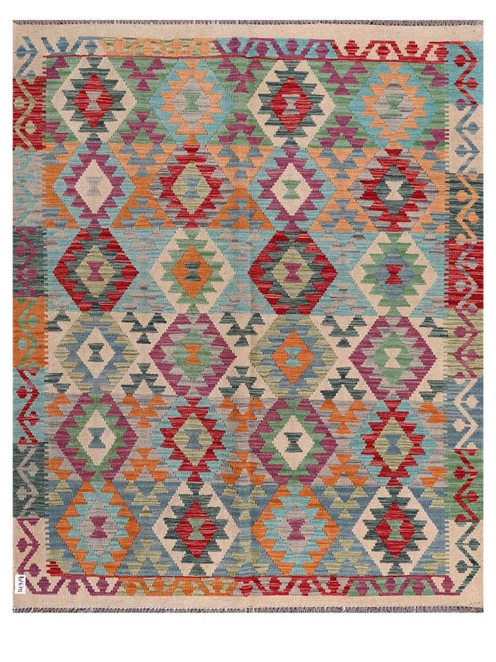 Alfombra Kilim de Maimana Afganistán - 194 x 159 cm para venta al por mayor de Imaco Rugs