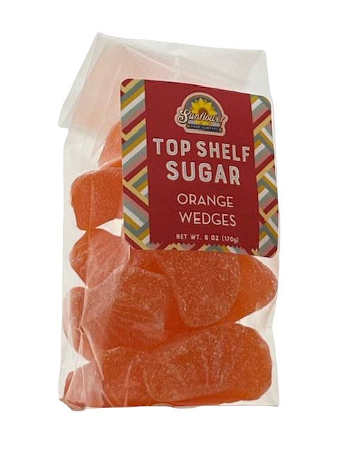 Gummi Orange Wedges 6 oz. bag- for wholesale by Sunflower Food Company