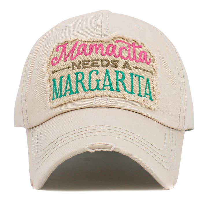 SOPHIA WHOLESALE – Boné de beisebol - Mulher por atacado – Mamacita Precisa de um boné vintage lavado Margarita3