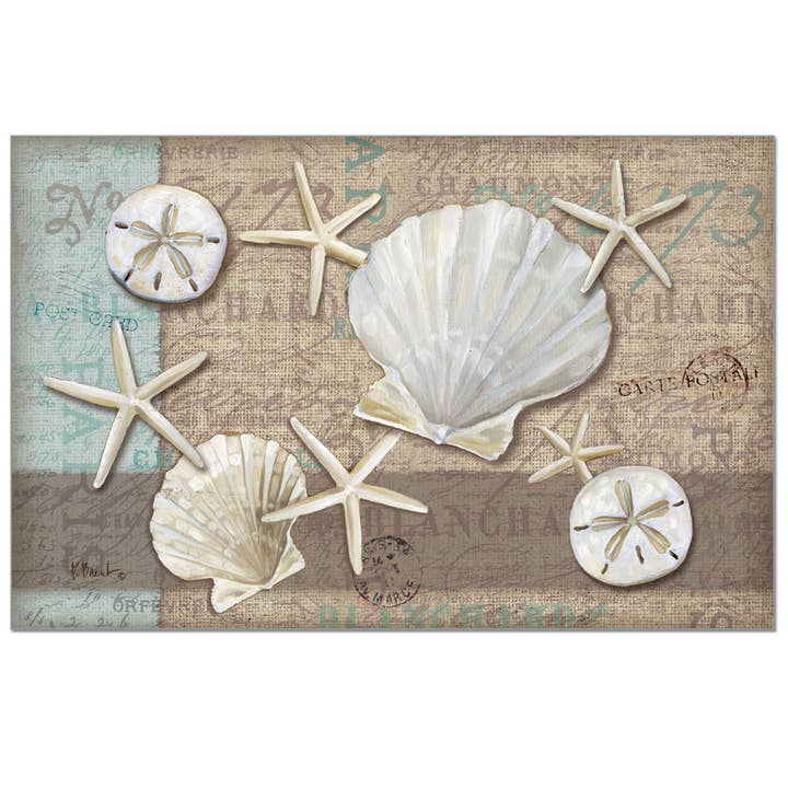 Linen Shells 24 Sheet Premium Paper Placemats for wholesale by Conimar Promotions