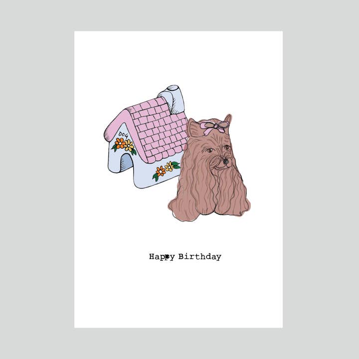 Biglietto di Compleanno per Cani - Terrier & Casa per la vendita all'ingrosso da parte di Rosie Wonders