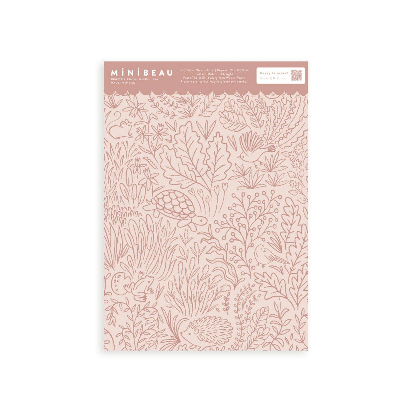 Minibeau – wholesale Wallpaper – Pink Wallpaper | Woodland Wallpaper | Nursery Wallpaper0