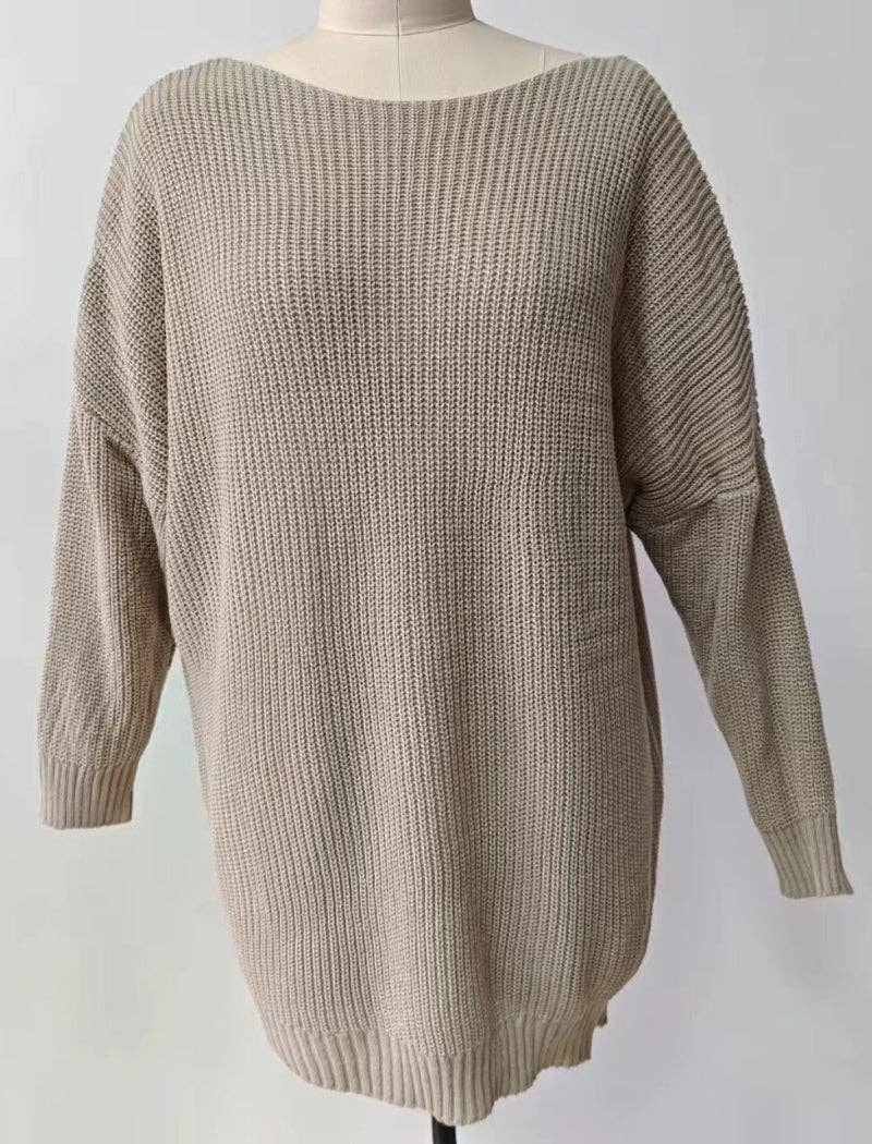 Masyal - Wholesale Knit Sweater - Women's - Relaxed Fit Cable Knit Sweater1