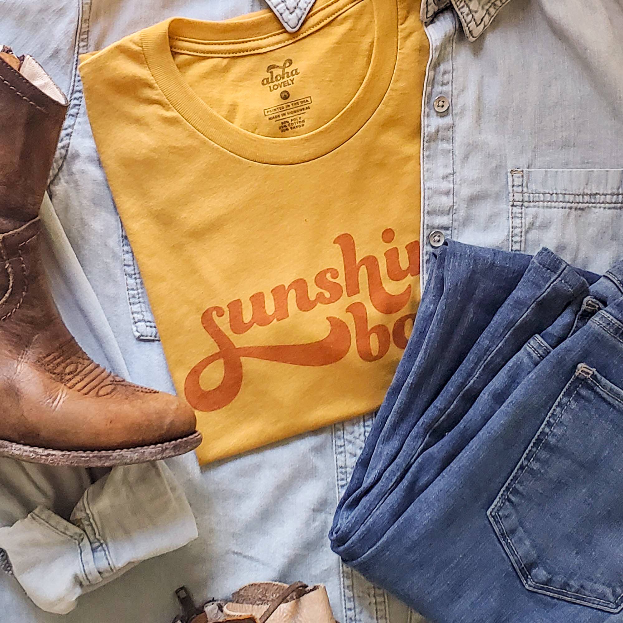 Aloha Lovely - Wholesale Screen Printed T-Shirt - Women's - Sunshine Babe Tee5