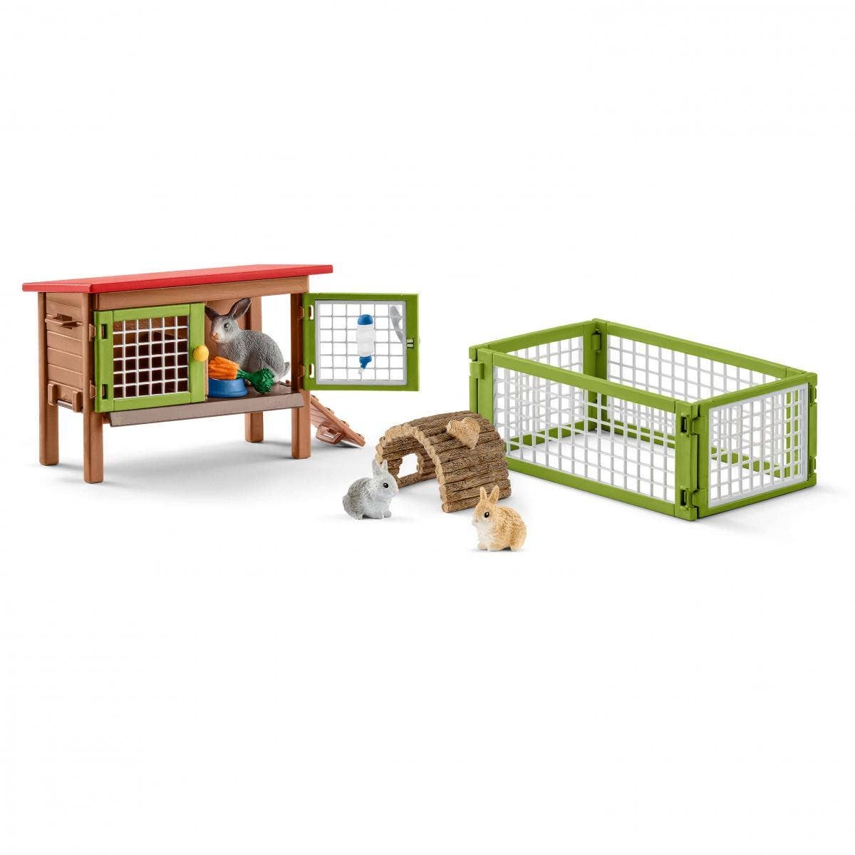 Schleich - Wholesale Toy Set - Kids - Rabbit Hutch Farm Figurine Toys Play Set4