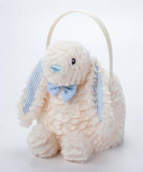 The Petting Zoo - Wholesale Stuffed/Plush Toy - Kids & Baby - Spring Easter Bunny Basket Assortment Cream Pink, Cream Blue6