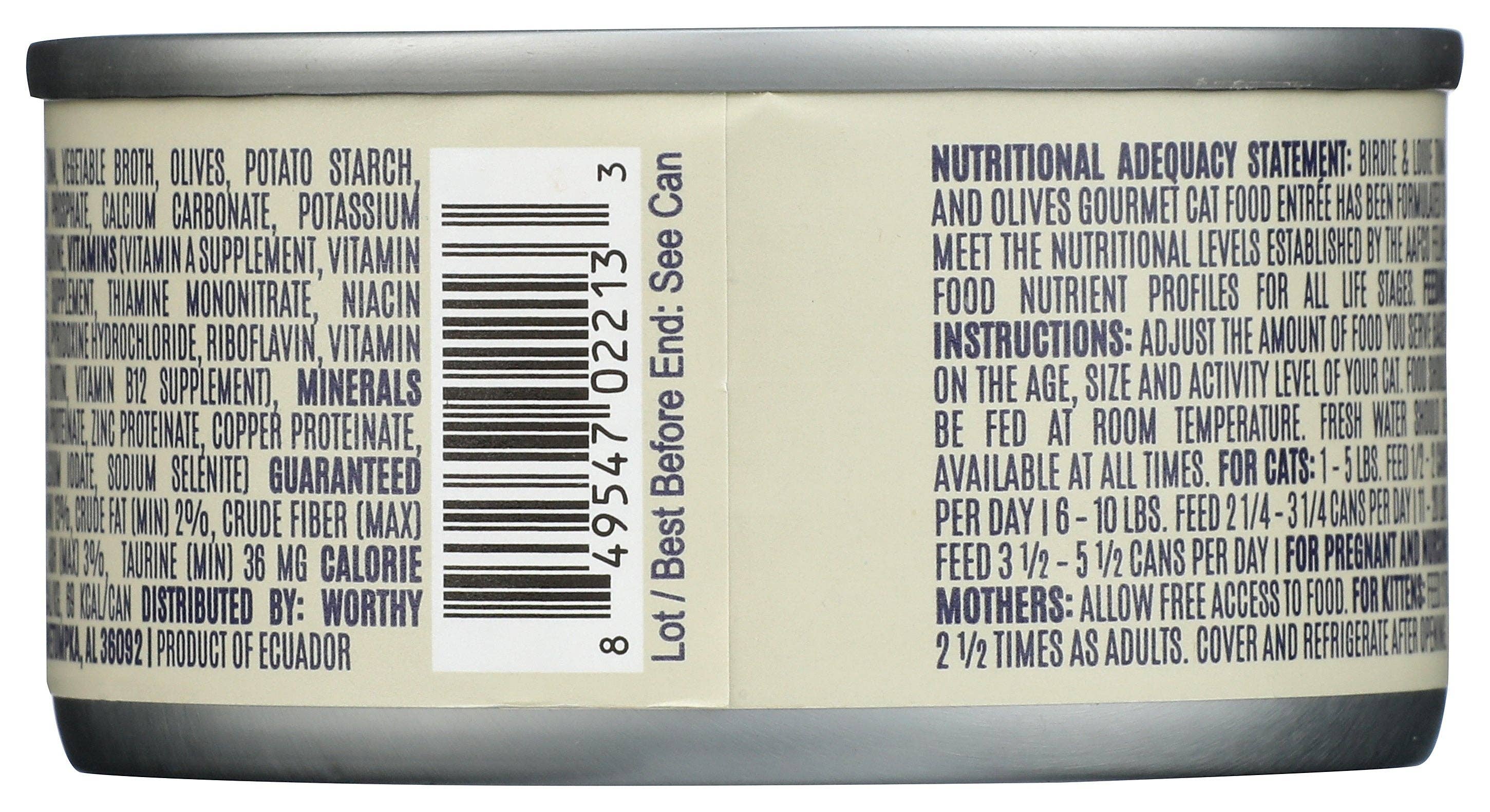 Everyday Supply Co - Wholesale Pet Food - Cat - BIRDIE AND LOUIE FOOD CAT WET TUNA OLIVE - Case of 121