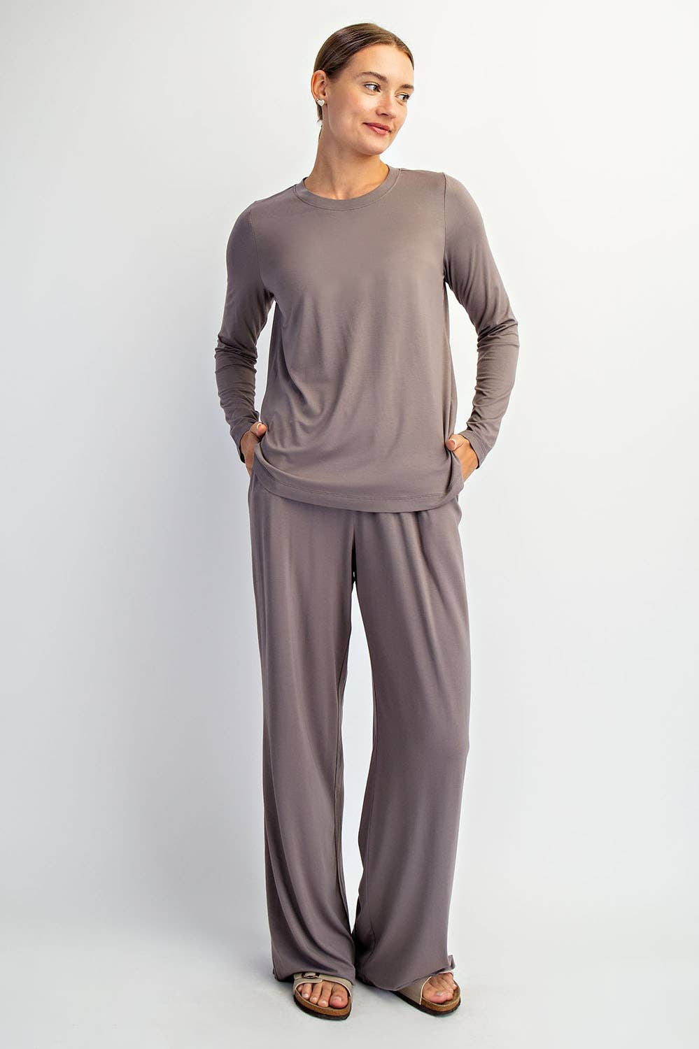 Rae Mode - Wholesale Lounge Top - Women's - VISCOSE MODAL LONG SLEEVE TOP13