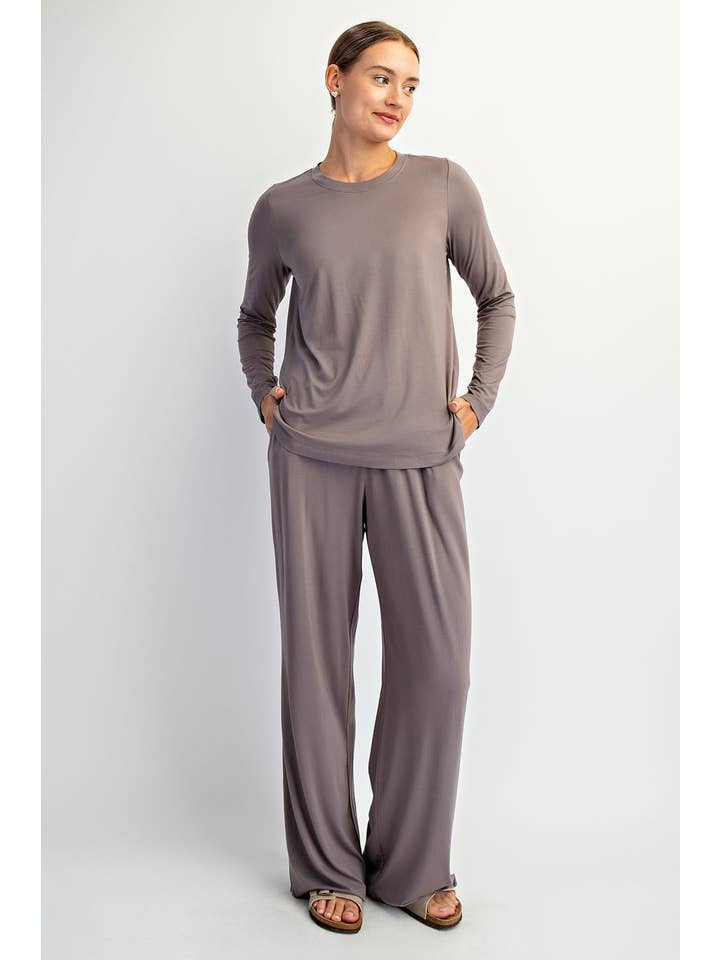 Rae Mode - Wholesale Lounge Top - Women's - VISCOSE MODAL LONG SLEEVE TOP13