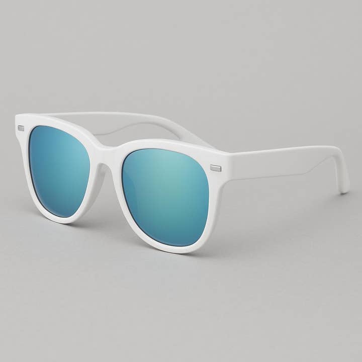 NHP International - Wholesale Sunglasses - Women's - White 'Distressed' sunglasses with mirror lenses 2208-09