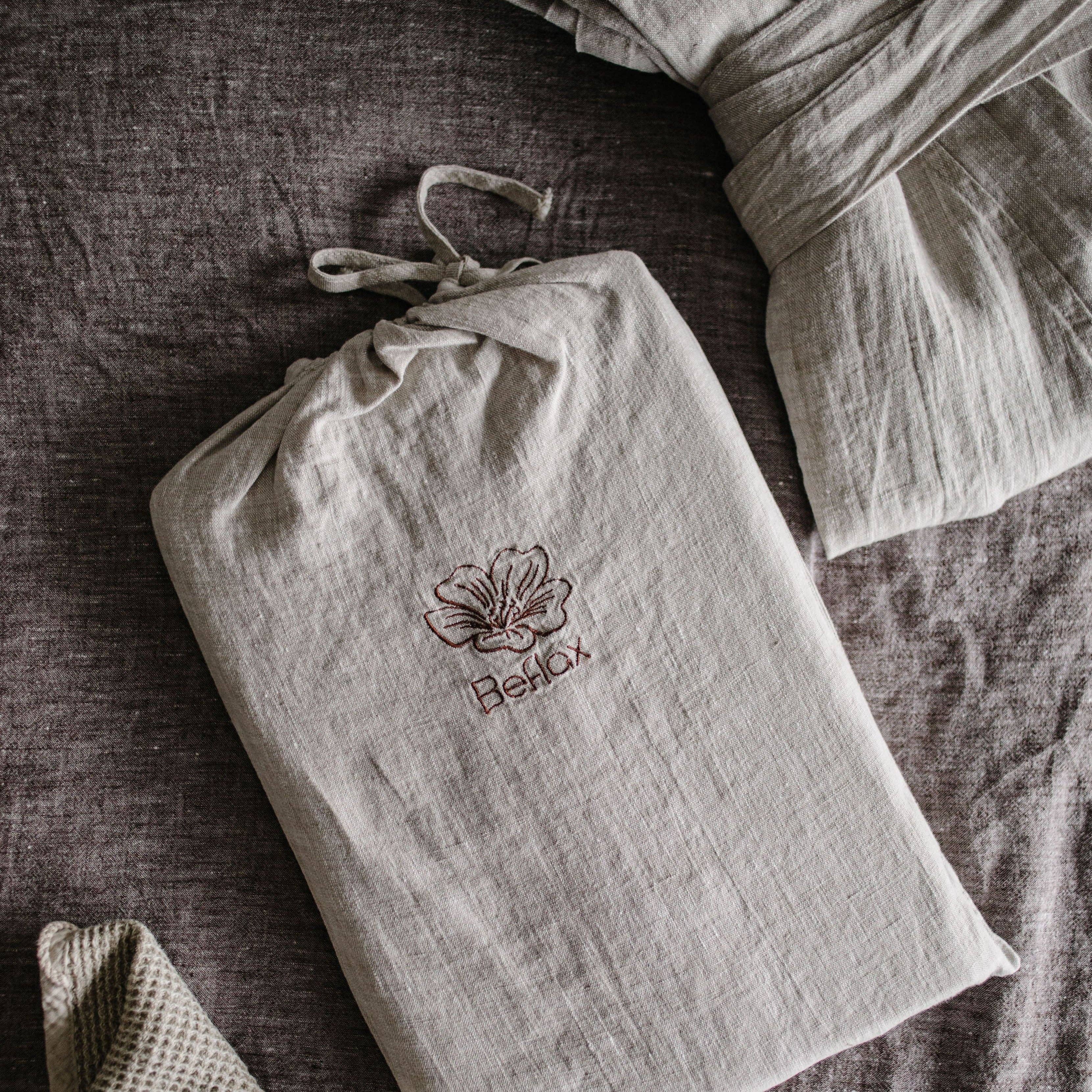 Beflax Linen - Vente Peignoir – unisexe - Peignoir en lin style kimono unisexe6