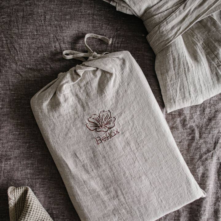 Beflax Linen - Vente Peignoir – unisexe - Peignoir en lin style kimono unisexe6