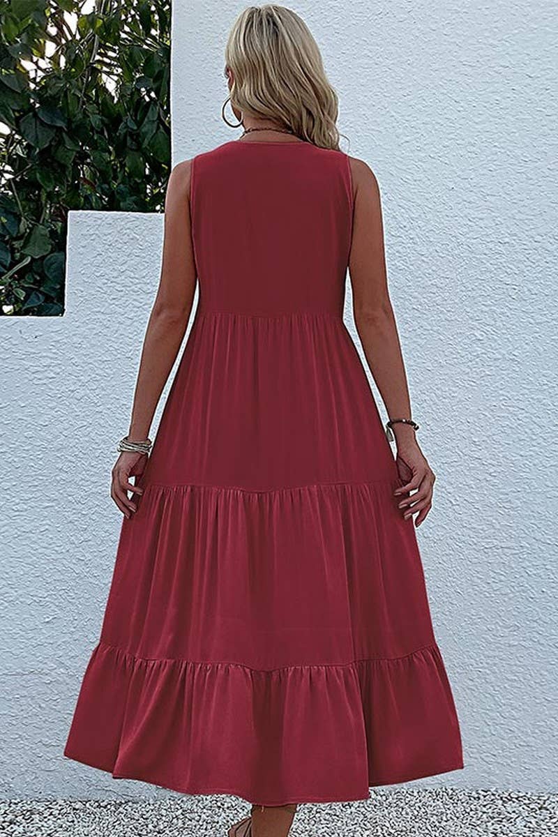 Lily Clothing - Vente Robe – femme - ROBE DÉCONTRACTÉE SANS MANCHES DE COULEUR UNIE _CWDSD282219