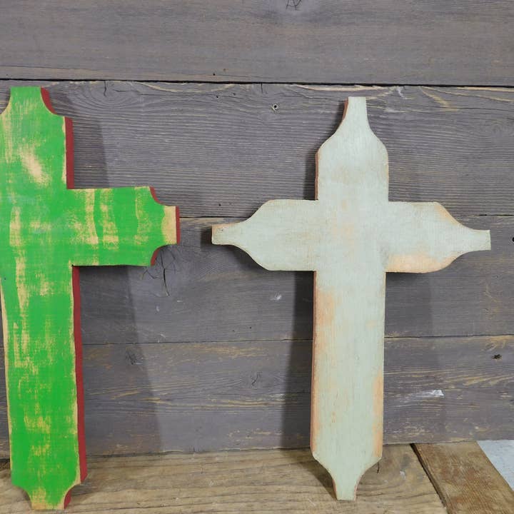 My Amigos Imports – Engroshandel Vægkors – UDSALG-Genanvendt Trækors-ER-Vægdekoration-10x16-Kors-4$1