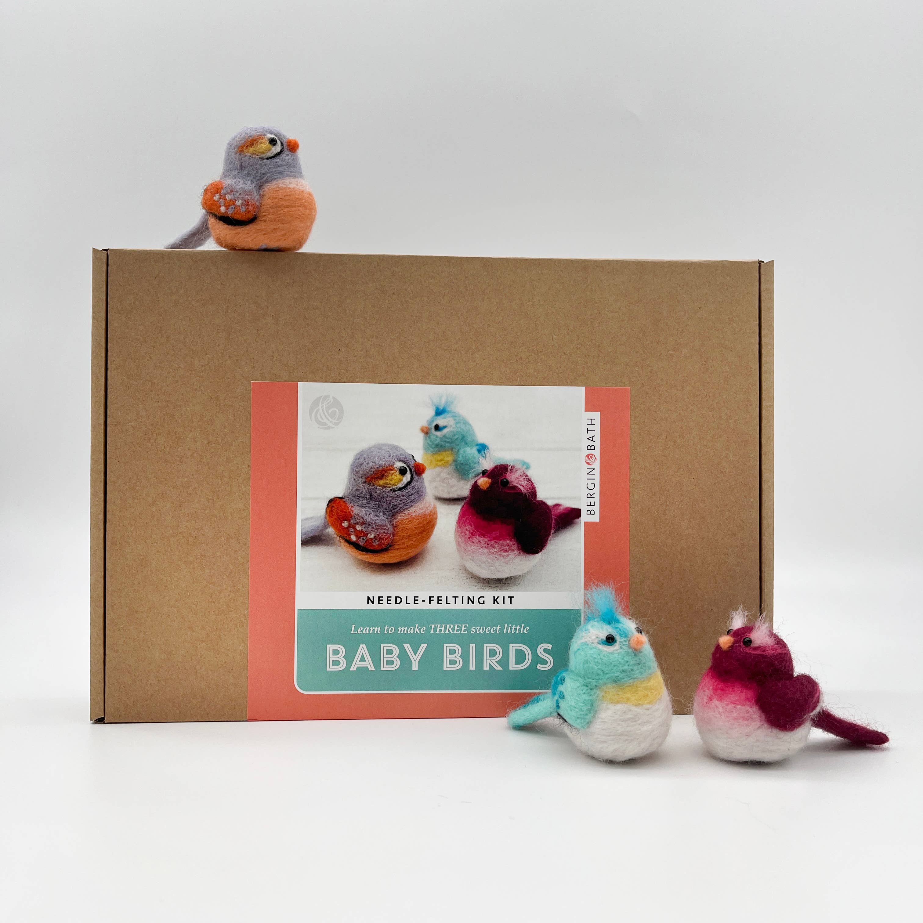 Bergin & Bath – wholesale Craft sewing kit – Needle Felting Kit, Baby Birds9