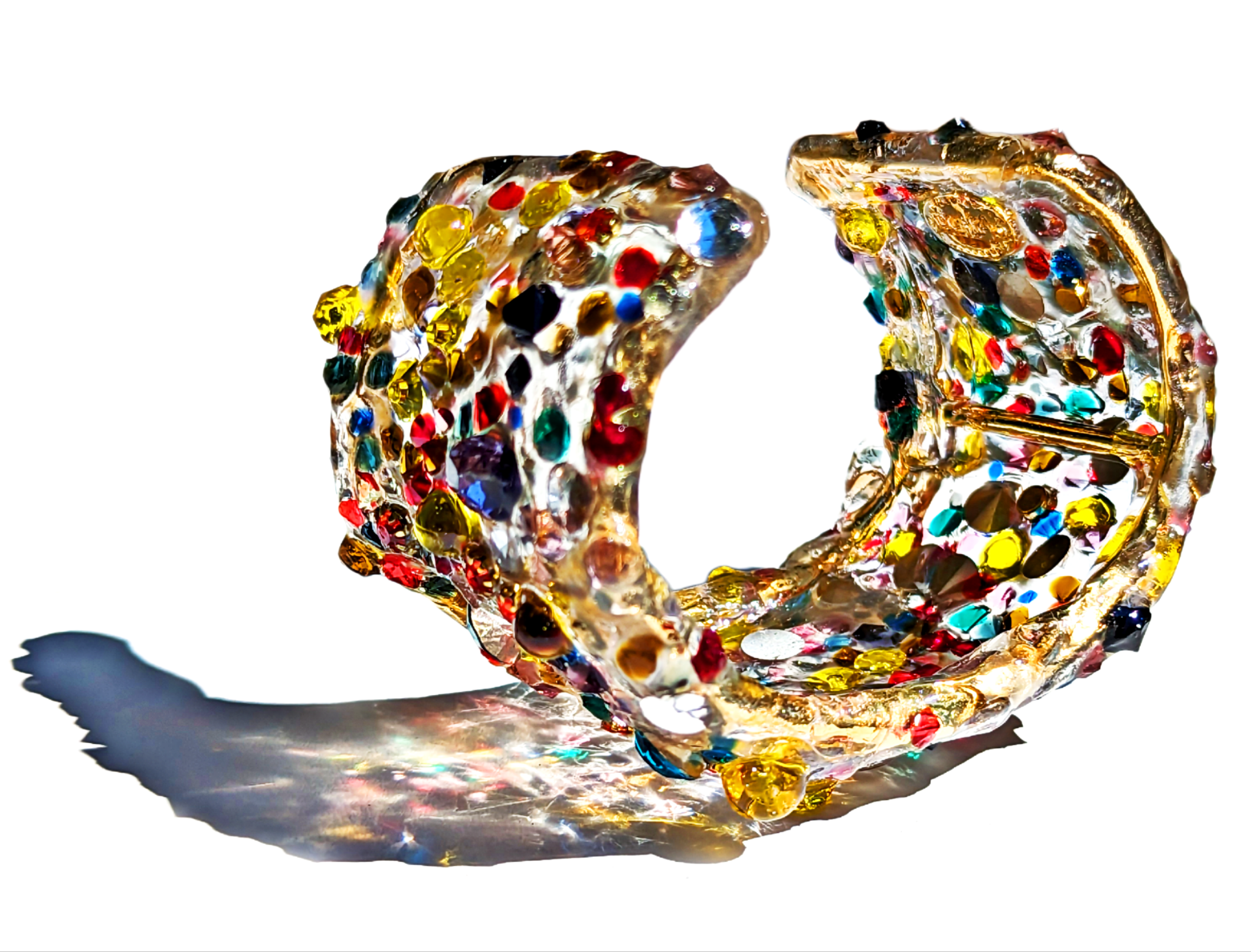 Gay Isber Designs - Wholesale Cuff Bracelet - Confetti Multi Color Cuff Bracelet Vintage Swarovski Faceted Stones Handmade Sustainable USA Sugar Gay Isber7