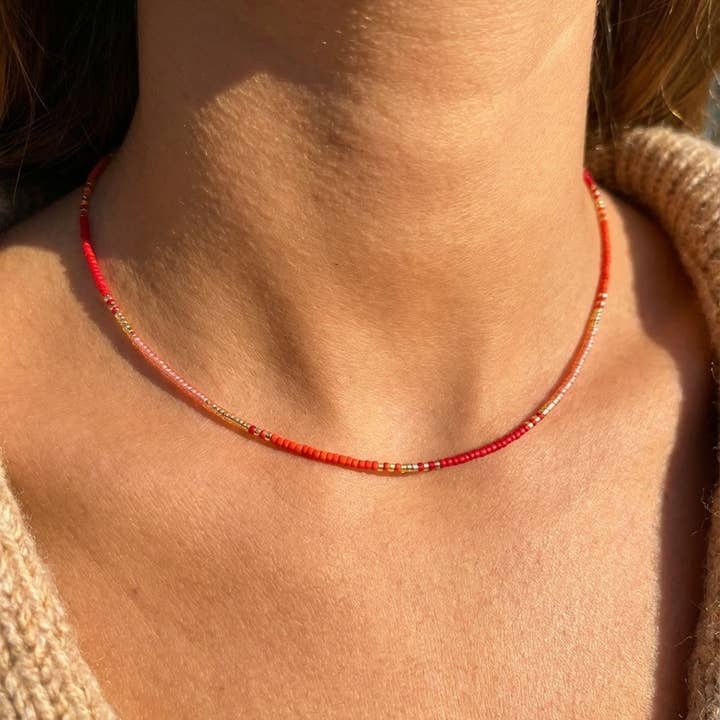 Pearl necklace, stainless steel necklace, choker C054 for wholesale by Atelline