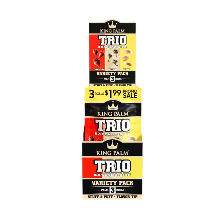 King Palm Extendo Size Trio Tubes – Pre-Priced $1.99 - 15ct for wholesale by Cannatron