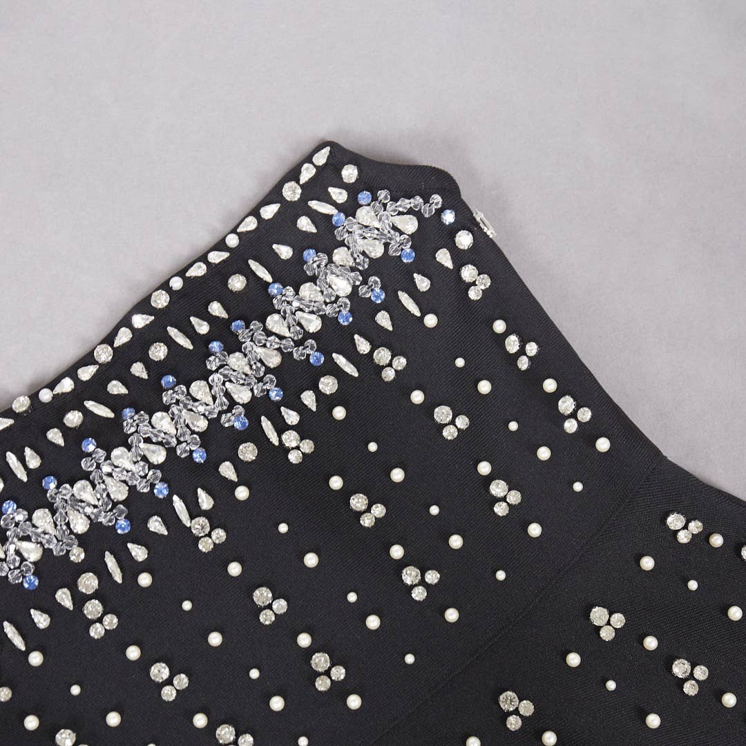 Productseeker - Venta al por mayor Vestido - Mujer - Vestido bandage elegante y chic con tirantes DR596 y adornos de pedrería15