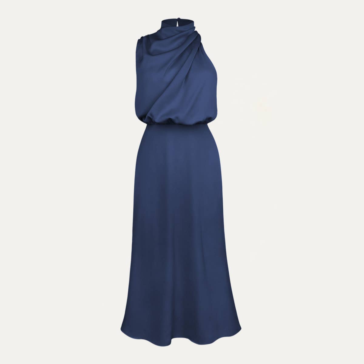 The Moment Collection – wholesale Klänning - Dam – Helt fantastisk One-Shoulder Halter Formell Midi Klänning8