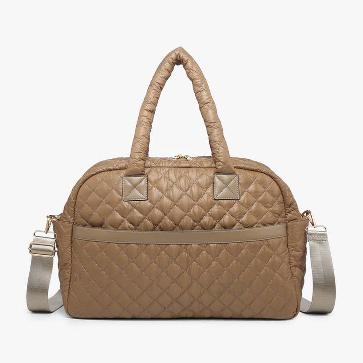 Jen & Co. - Wholesale Weekender Bag - Women's - M2401 Mills Quilted Nylon Weekender Bag3