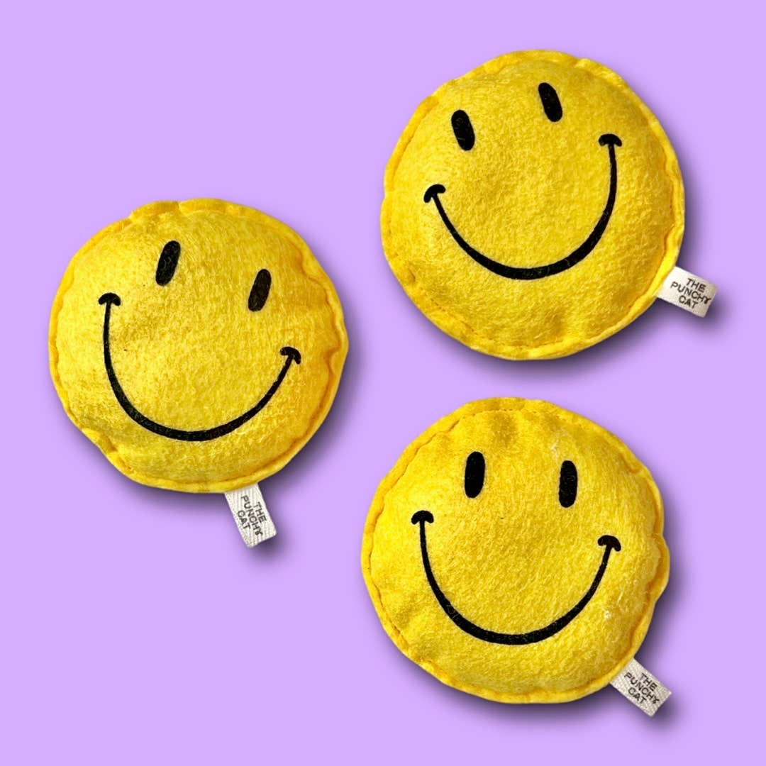The Punchy Cat - Wholesale Pet Toy - Cat - Catnip Smiley Face1