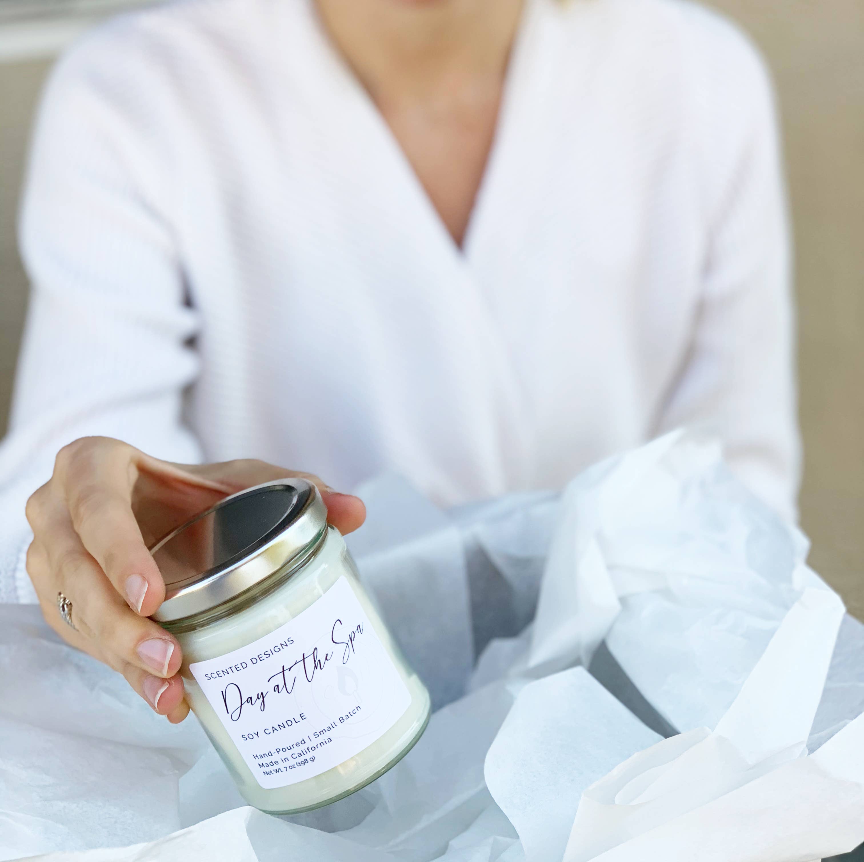 Scented Designs Candle Co - Wholesale Jar/Filled Candle - Day at the Spa Soy Candle - 7oz Signature Jar4