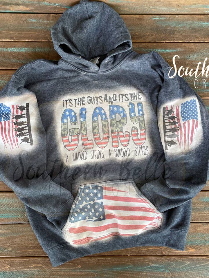 Guts & Glory Hoodie for wholesale by Southern Belle Creations