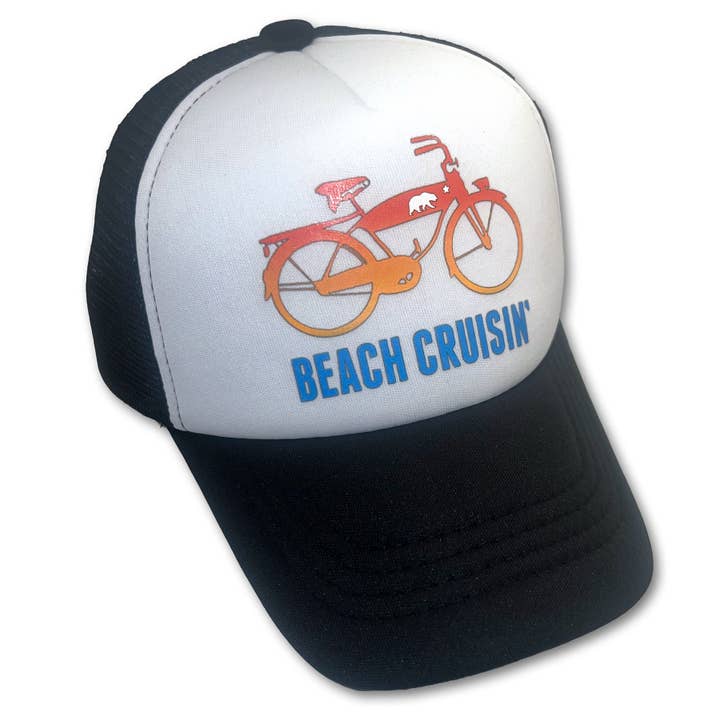 Boné Trucker Preto Sol Baby Beach Cruisin' Bicycle por atacado de Sol Baby