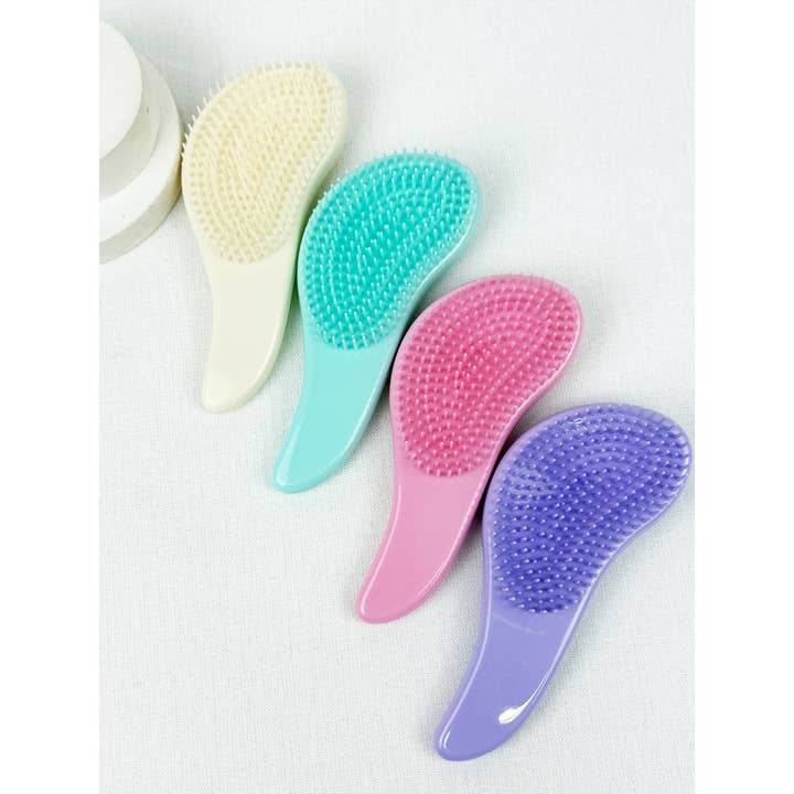 MIX COLOR Glide on Easy Grip Soft Solid Tone Hair Brush for wholesale on Faire
