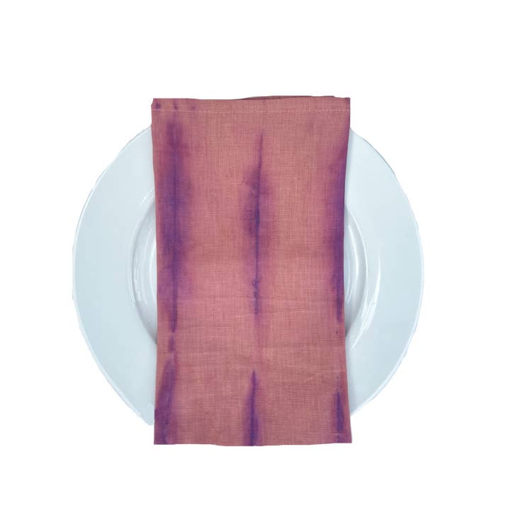 Tulusa - Wholesale Dinner & Cloth Napkin - *HIGH BROW HIPPIE - SET OF 4 LINEN SHIBORI NAPKINS6