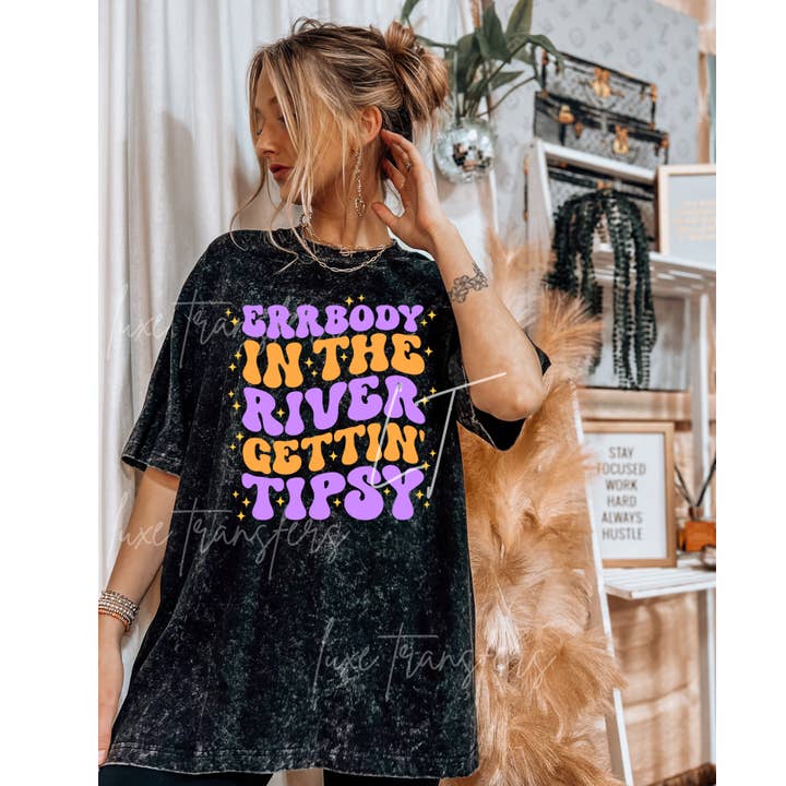RIVER TIPSY for wholesale by Luxe Transfers / Apparel