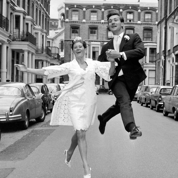 Wedding leap vintage wedding card for wholesale by Inky Blue Ltd t/a Holy Mackerel