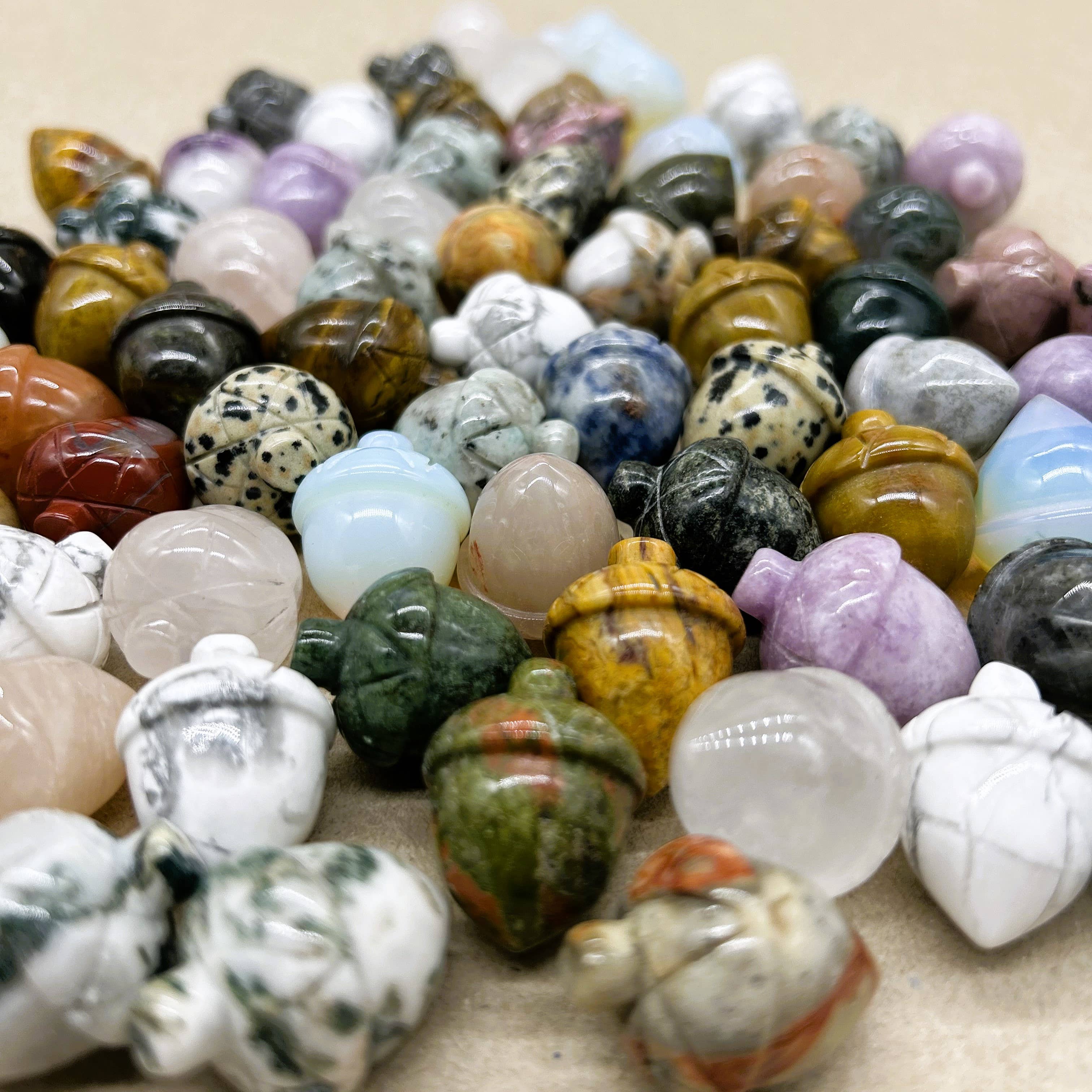 Mindful Living Co. - Wholesale Spiritual Stone/Crystal - Acorn  Handmade Gemstone Carving2