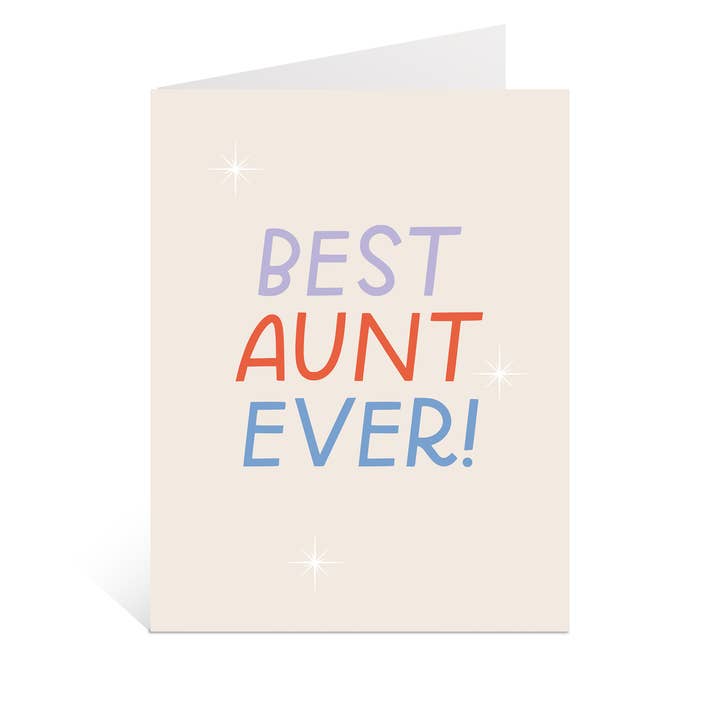 Carte Best Aunt Ever | Cartes de famille, tante amusante, cadeaux pour elle pour la vente par Just Follow Your Art